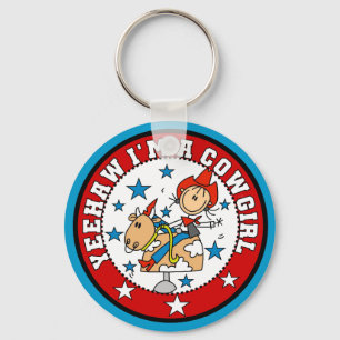 Yee Haw Cowgirl Tshirts and Gifts Keychain
