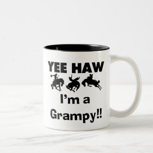 Yee Haw I'm a Grampy T-shirts and Gifts Two-Tone Coffee Mug