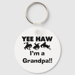 Yee Haw I'm a Grandpa T-shirts and Gifts Keychain