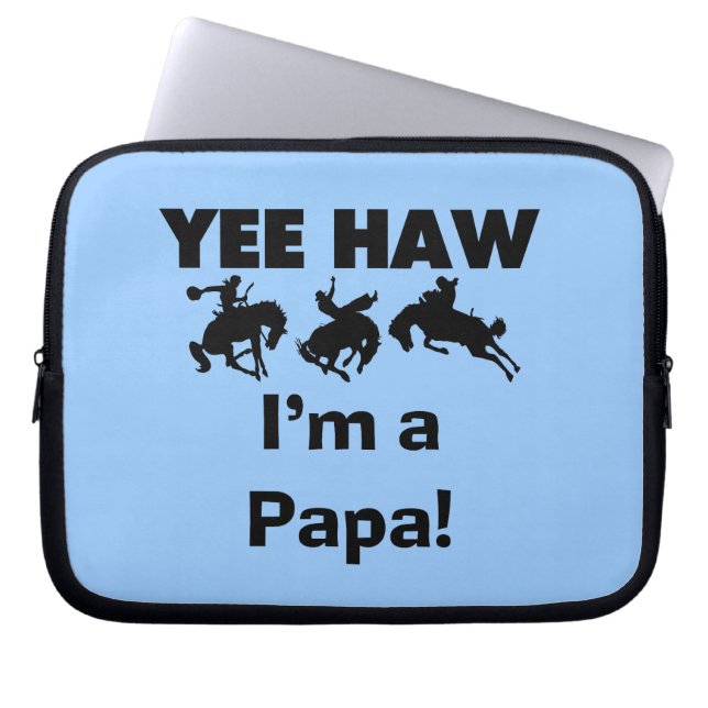 Yee Haw I'm a Papa T-shirts and GIfts Laptop Sleeve (Front)