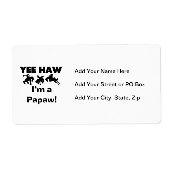Yee Haw I'm a Papaw T-shirts and Gifts (Front)