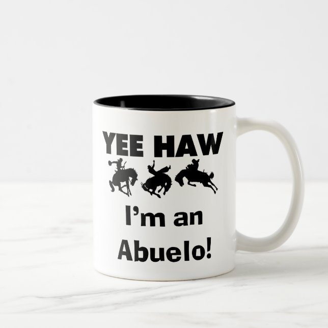 Yee Haw I'm an Abuelo T-shirts and Gifts Two-Tone Coffee Mug (Right)