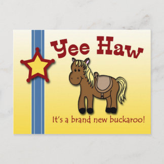 Yee Haw ! Invitation baby shower à thème occidenta