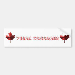 Yeeah Canada Flag Maple Leaf Bumper Sticker