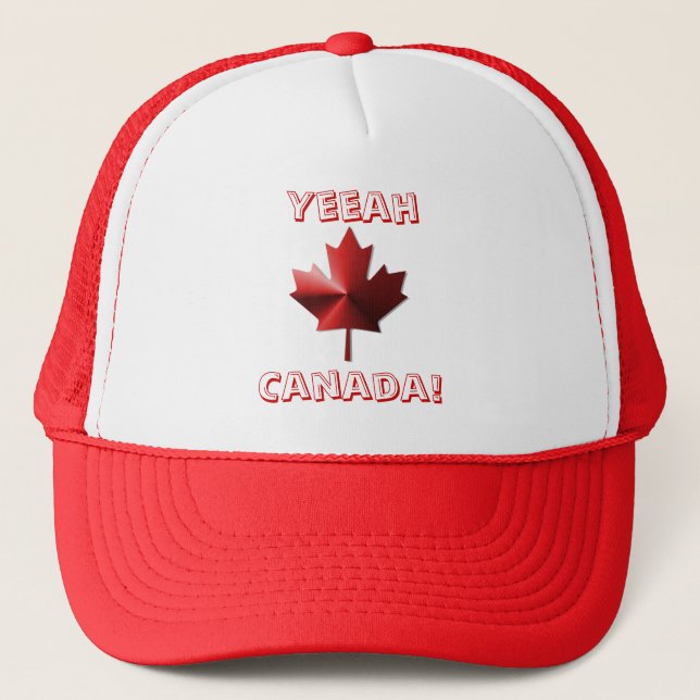 Yeeah Canada Flag Maple Leaf Hat (Front)