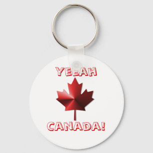 Yeeah Canada Flag Maple Leaf Keychain