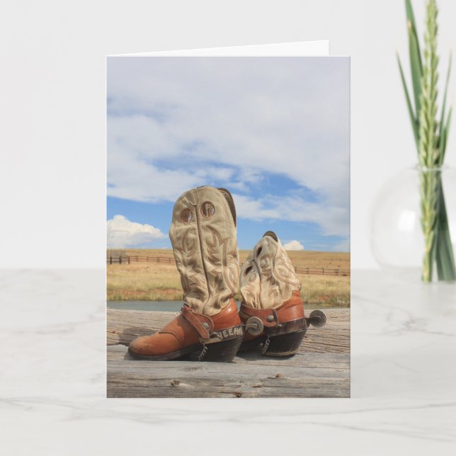Yeeha! Western Boot Card (Front)