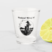 Yeehaw! Chug It! Western Horse Cowgirl on Ranch