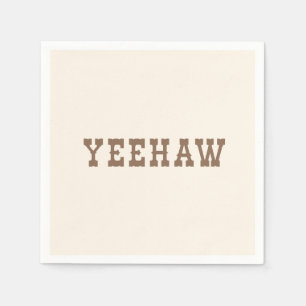 Yeehaw My First Rodeo Birthday Party Plate Neutral Napkin