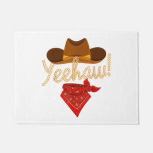 Yeehaw Western Country Howdy Southern Cowboy Yee H Doormat