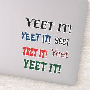 YEET IT Clear Vinyl Stickers for Laptop Notebook