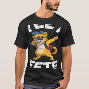 Yeet Or Be Yeeted Cool Cat Dabbing Back To School  T-Shirt