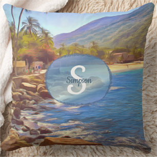Yelapa Beach 761 Throw Pillow