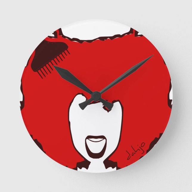 YELL OUT LOUD in RED Round Clock (Front)