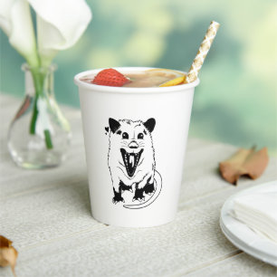 Yelling Possum Paper Cups