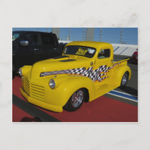 Yelllow Customized Truck Postcard