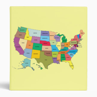 Yello Binder with United States Map