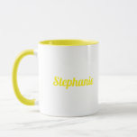 Yello White Elegant Custom Name Gift Party Favour<br><div class="desc">Designed with text template for monogram name and elegant two tone background in yellow and white,  this makes a beautiful personalized favour or gift for special occasions like mother's day,  weddings,  bridal shower,  birthdays,  anniversary,  holidays etc. You may change the background colour as you wish.</div>