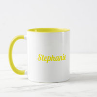 Yello White Elegant Custom Name Gift Party Favour