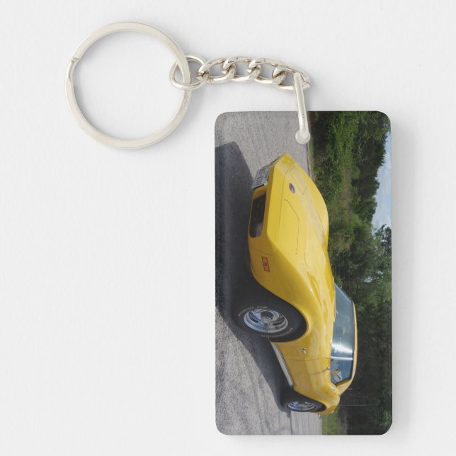 Yellow 1973 Corvette Stingray Keychain (Front)