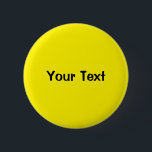 Yellow 2 1/4" Custom Text Button Template<br><div class="desc">A  yellow pin back button with a text template for your personalization.</div>