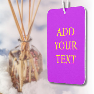 Yellow 3D Magent Modern Name Trendy Cool Purple Air Freshener