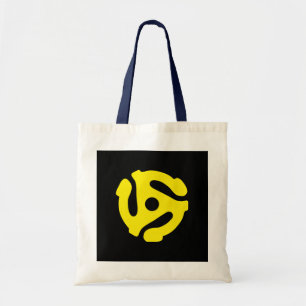 Yellow 45 spacer graphic tote bag