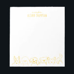Yellow A Note From Cute Dog Animal Sketch Notepad<br><div class="desc">Minimal A Note From Cute Dog Animal Sketch Notepad</div>