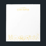 Yellow A Note From Cute Dog Animal Sketch Notepad<br><div class="desc">Minimal A Note From Cute Dog Animal Sketch Notepad</div>