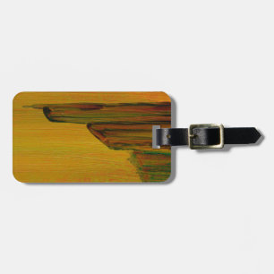 Yellow Abstract Art Luggage Tag
