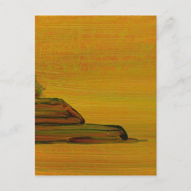 Yellow Abstract Art Post Card (Front)