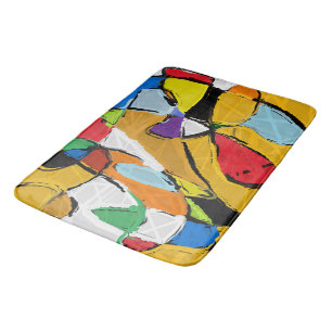 Yellow Abstract bath mat