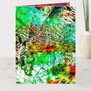 Yellow abstract Folded Greeting Card,Mild yellow Card