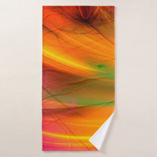 yellow abstract fractal background 3d rendering3d, bath towel