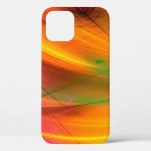 yellow abstract fractal background 3d rendering3d, iPhone 12 case