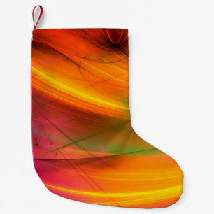 yellow abstract fractal background 3d rendering3d, small christmas stocking
