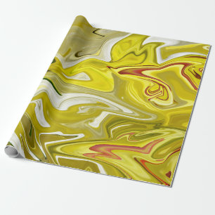 Yellow abstract pattern        wrapping paper