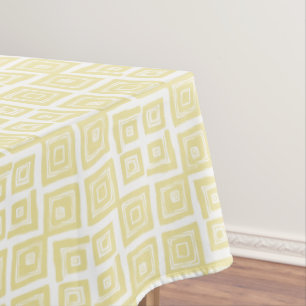 Yellow Abstract Squares Pattern Tablecloth