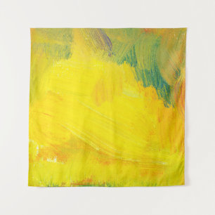 yellow abstract texture aol paind. hand drawn test tapestry