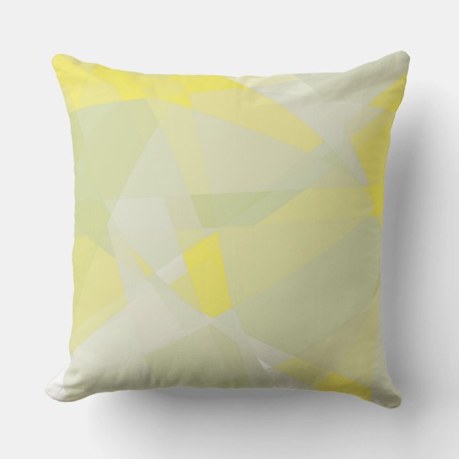 Yellow Abstract Throw Pillow (Front)