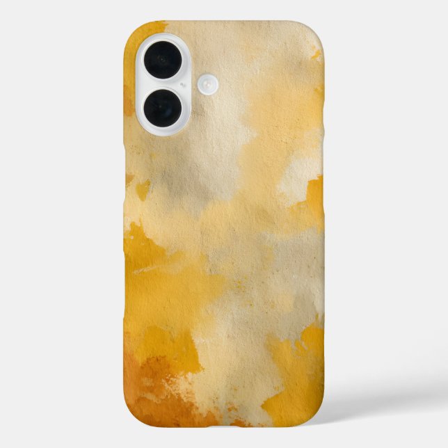 Yellow Abstract Watercolor Case-Mate iPhone Case (Back)