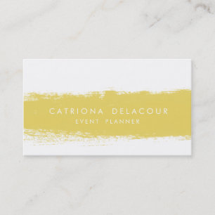 Yellow Abstract Watercolor Splash Business Card