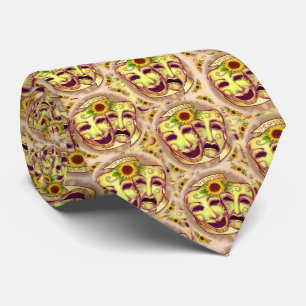 Yellow Actor Masks Tie