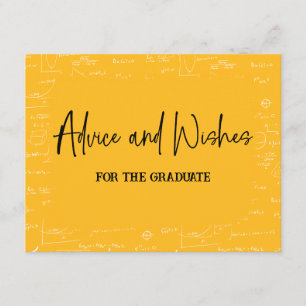 Yellow Advice and Wishes for the Graduate  Enclosure Card