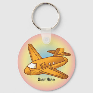 Yellow Airplane Keychain