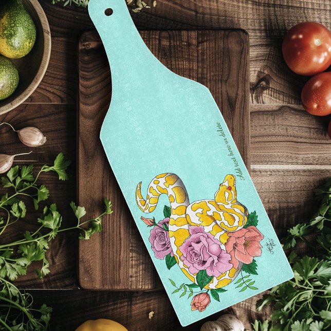 Yellow Albino Ball Python  Cutting Board (Creator Uploaded)