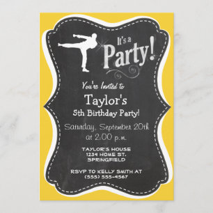 Yellow Amber Martial Arts Invitation