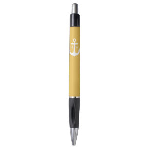 Yellow Anchor Monogrammed Pen