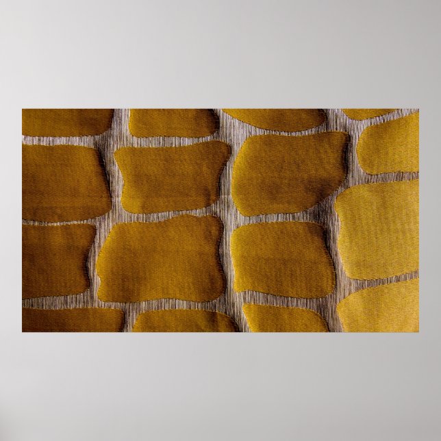 Yellow and beown textile poster (Front)