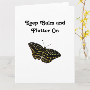 Yellow and Black Butterfly Art Nature Drawing Card